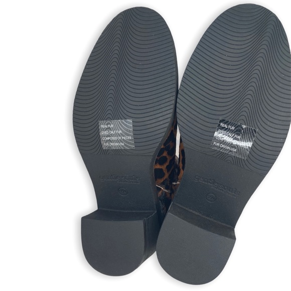 Gentle Souls By Kenneth Cole Best Simple Leopard Fur Ankle Bootie 65 MM, 5.5 - Picture 8 of 12